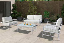 Shomari 5 Pc Wicker Sofa Set – White