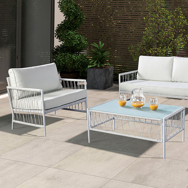 Shomari 5 Pc Wicker Sofa Set – White