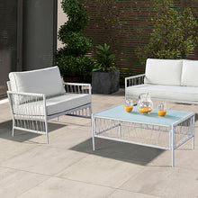 Shomari 5 Pc Wicker Sofa Set – White