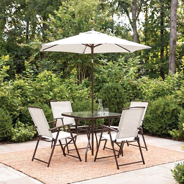 Fallone 6 Pc Outdoor Dining Set – Beige