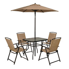 Fallone 6 Pc Outdoor Dining Set – Light Brown