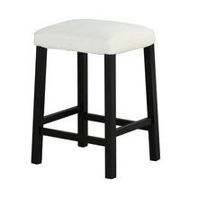 Chalcedony 3 Pc Dining Table Set – Black/White/Ivory