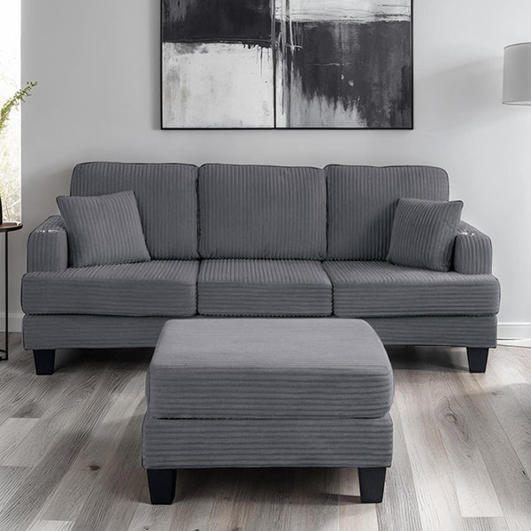 Moretaine Sofa & Loveseat Set – Dark Gray