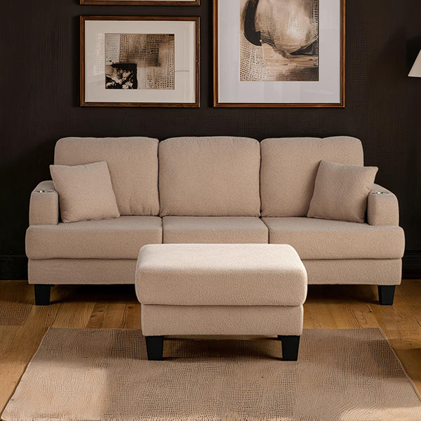Cinderford Sofa & Loveseat Set – Beige