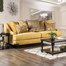 Viscontti Sofa & Loveseat Set – Gold/Gray