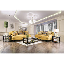 Viscontti Sofa & Loveseat Set – Gold/Gray