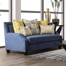 West Brompton Sofa & Loveseat Set – Navy/Yellow