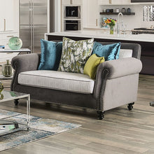 Mariella Sofa & Loveseat Set – Gray/Beige/Teal/Olive