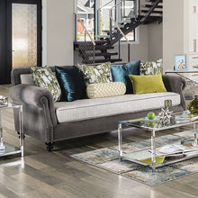 Mariella Sofa & Loveseat Set – Gray/Beige/Teal/Olive