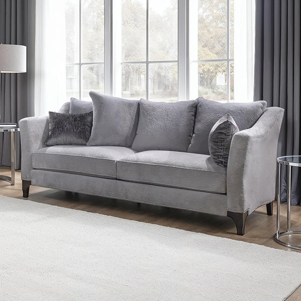 Goshen Sofa & Loveseat Set – Light Gray