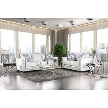 Ilse Sofa & Loveseat Set – Off-White/Blue