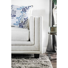 Ilse Sofa & Loveseat Set – Off-White/Blue