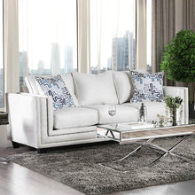 Ilse Sofa & Loveseat Set – Off-White/Blue