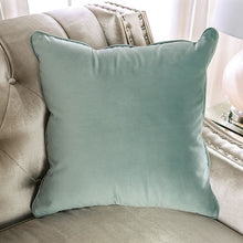Elicia Sofa & Loveseat Set – Champagne/Turquoise