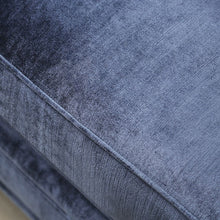Jodie Sofa & Loveseat Set – Satin Blue/Silver
