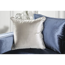 Jodie Sofa & Loveseat Set – Satin Blue/Silver
