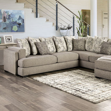 Angelia Sectional – Light Gray