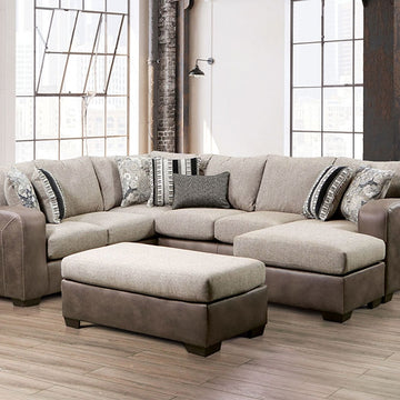 Ashenweald Sectional – Brown/Light Brown
