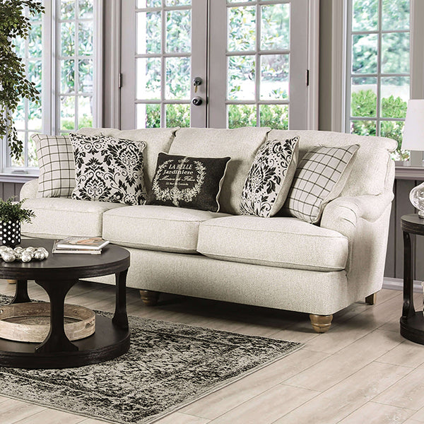 Mossley Sofa & Loveseat Set – Ivory