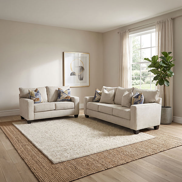 Harrow Sofa + Loveseat – Linen Beige