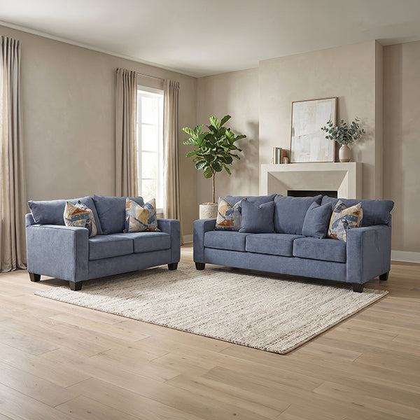 Thame Sofa + Loveseat – Denim Blue