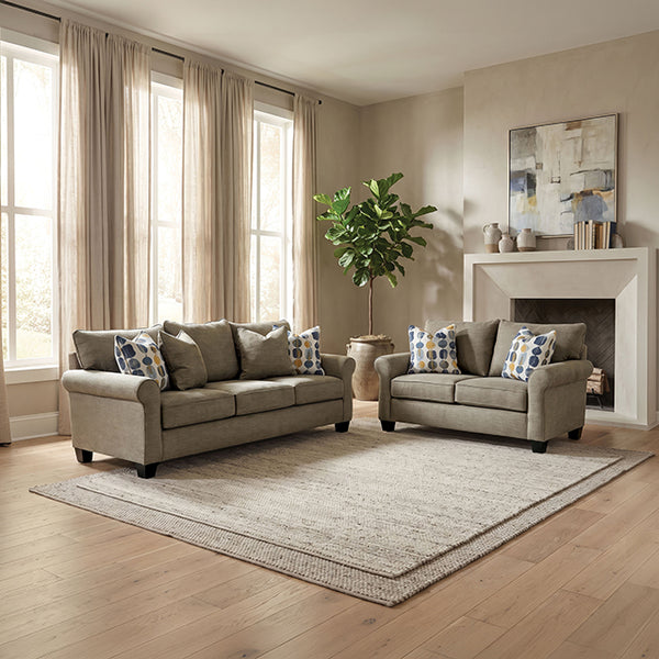 Upton Sofa + Loveseat – Cafe Brown