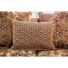 Nicanor Sofa & Loveseat Set – Tan/Gold