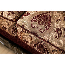 Matteo Sofa & Loveseat Set – Burgundy/Brown