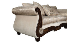 Fasciano Oversized Sofa + Loveseat – Beige Tan/Dark Cherry