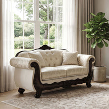 Frisina Oversized Sofa + Loveseat – Dark Cherry/Beige