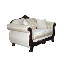 Sodaro Oversized Sofa + Loveseat – Dark Cherry/Ivory