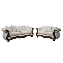Sodaro Oversized Sofa + Loveseat – Dark Cherry/Ivory