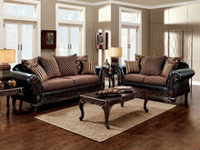 San Roque Sofa & Loveseat Set – Brown/Espresso/Dark Cherry