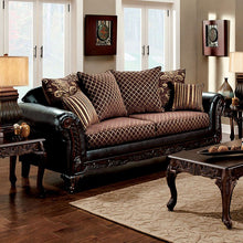 San Roque Sofa & Loveseat Set – Brown/Espresso/Dark Cherry