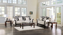 Cassani Sofa & Loveseat Set – Walnut/Light Gray