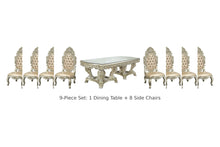 Sorina 9-piece dining set: 1 table + 8 side chairs