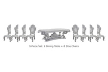 Valkyrie 9-piece dining set: 1 table + 8 side chairs