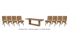 Zoey 9-piece dining set: 1 table + 8 side chairs