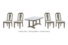 Zumala 5-piece dining set: 1 table + 4 side chairs