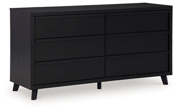 Danziar - Six Drawer Dresser - Black