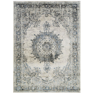 Crumlin - Area Rug - Medallion Ash Gray