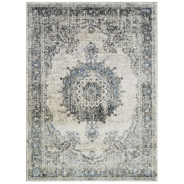 Crumlin - Area Rug - Medallion Ash Gray