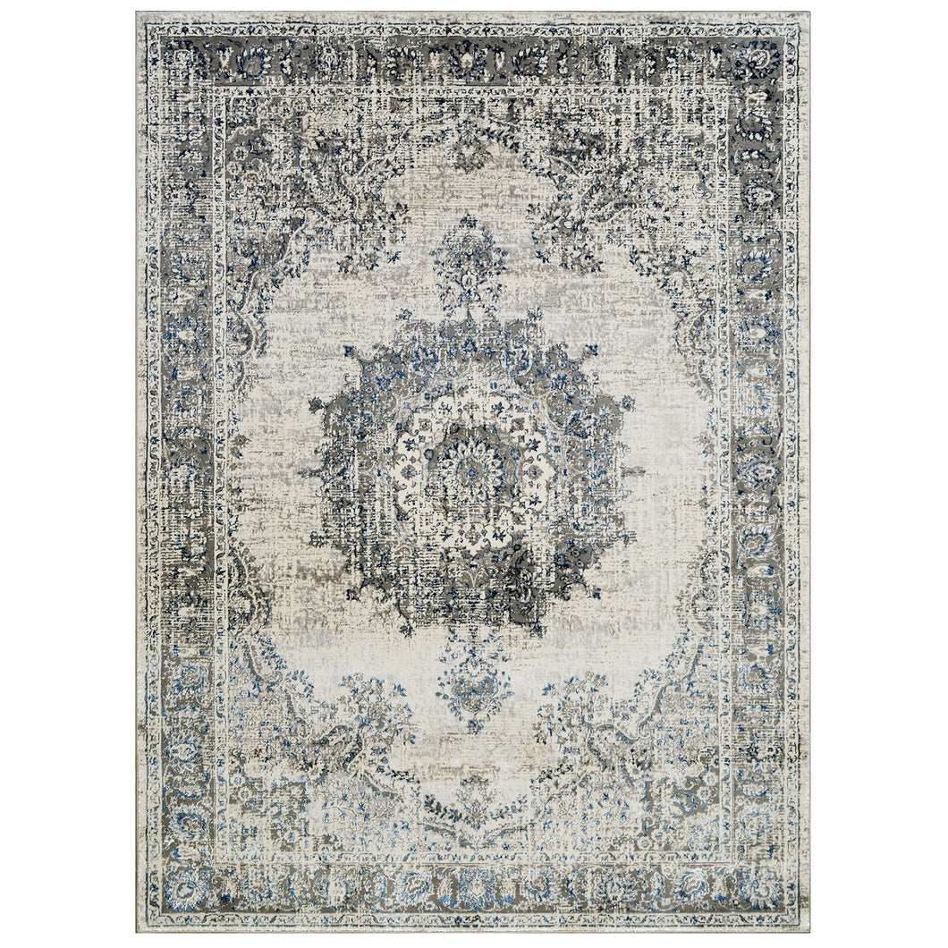 Crumlin - Area Rug - Medallion Ash Gray