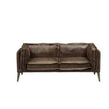 Porchester - Loveseat - Distress Chocolate Top Grain Leather