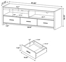 Alton - 3-drawer Black Oak TV Console