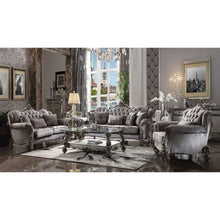 Versailles - Chair - Velvet & Antique Platinum - 46"