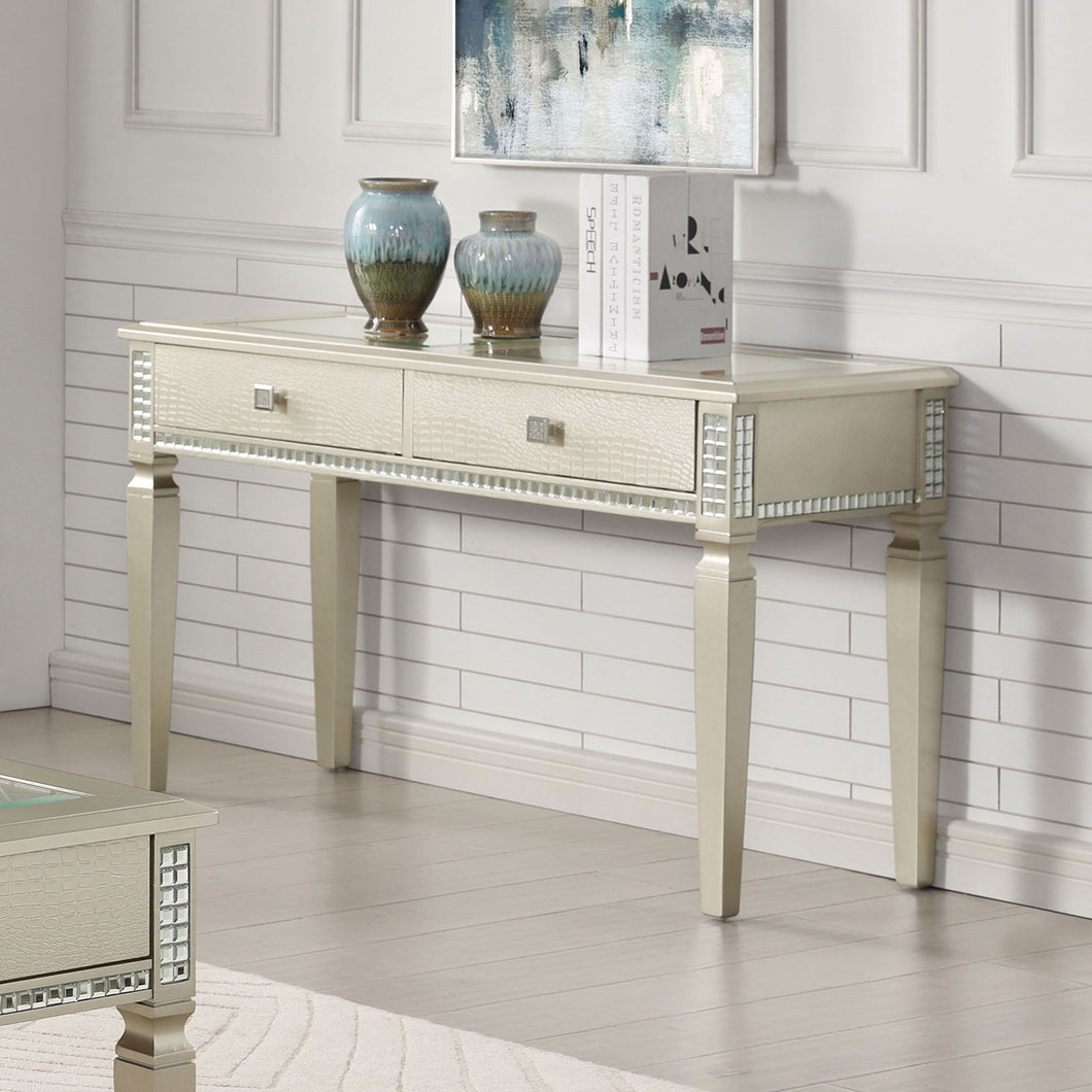 Adina - Sofa Table - Silver