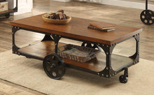 Shepherd - Coffee Table With Casters - Rustic Brown