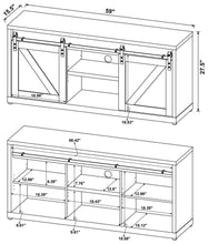 Coaster - 3-shelf Sliding Doors TV Console