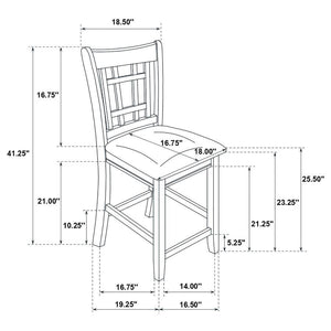 Lavon - 5-Piece Counter Height Dining Room Set - Espresso And Black